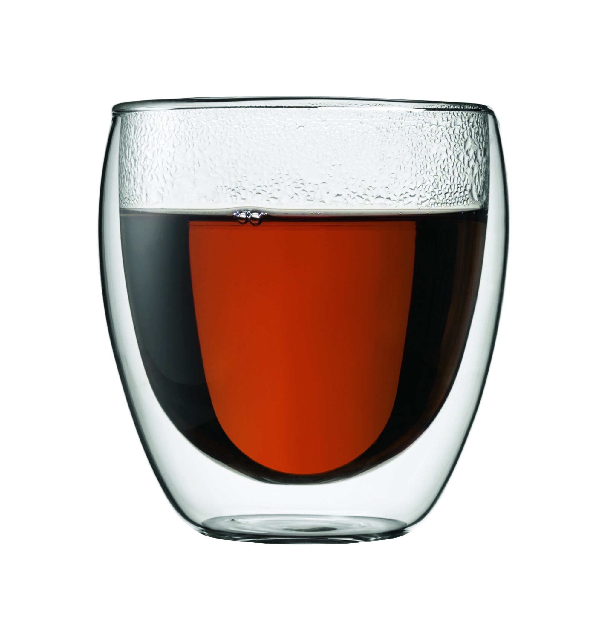 BODUM Double Wall Glass Set, 0.08 l, 0.35 l, 2 pcs, 4 Count (Pack of 1)