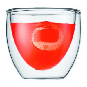 BODUM Double Wall Glass Set, 0.08 l, 0.35 l, 2 pcs, 4 Count (Pack of 1)