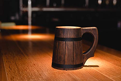 Etno Motif Handmade Beer Mug Wooden Tankard Beer Stein Alder Wood Beer Mug - Great Gift Idea