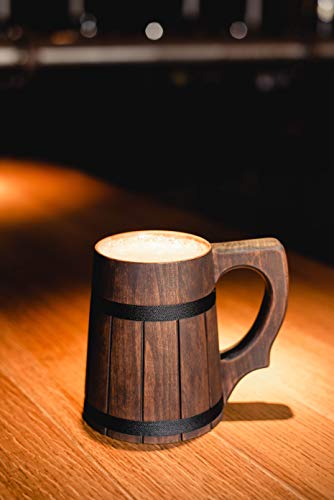 Etno Motif Handmade Beer Mug Wooden Tankard Beer Stein Alder Wood Beer Mug - Great Gift Idea