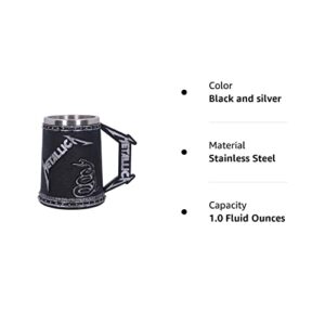 Metallica Beer Stein Tankard Stainless Steel Coffee Mug by ROiL Brand (Metallica)