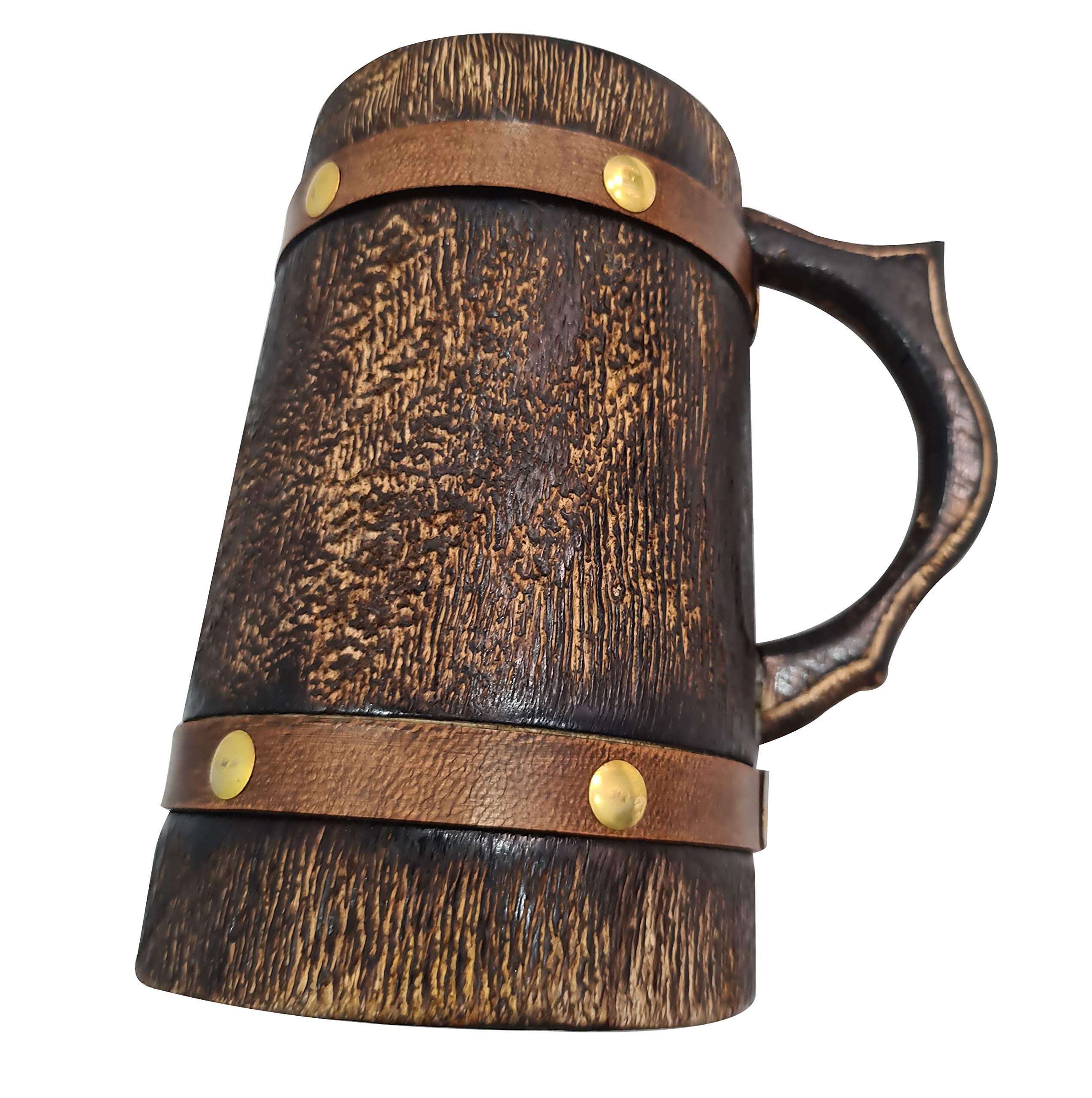 collectiblesBuy Medieval Inspired Antique Wooden Beer Mug Wood Tankard Coffee Stein Groomsmen Gift Idea Eco- Friendly Custum Wooden Cup