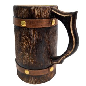 collectiblesBuy Medieval Inspired Antique Wooden Beer Mug Wood Tankard Coffee Stein Groomsmen Gift Idea Eco- Friendly Custum Wooden Cup