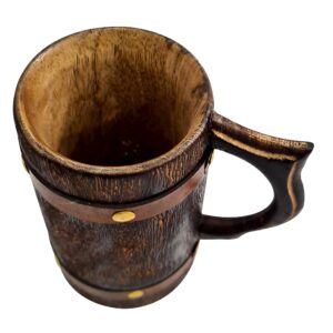 collectiblesBuy Medieval Inspired Antique Wooden Beer Mug Wood Tankard Coffee Stein Groomsmen Gift Idea Eco- Friendly Custum Wooden Cup