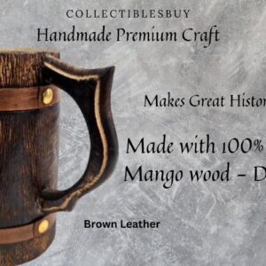 collectiblesBuy Medieval Inspired Antique Wooden Beer Mug Wood Tankard Coffee Stein Groomsmen Gift Idea Eco- Friendly Custum Wooden Cup