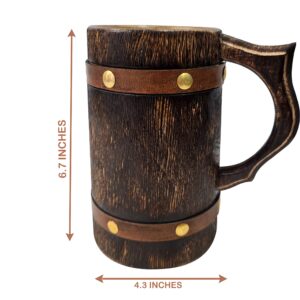 collectiblesBuy Medieval Inspired Antique Wooden Beer Mug Wood Tankard Coffee Stein Groomsmen Gift Idea Eco- Friendly Custum Wooden Cup