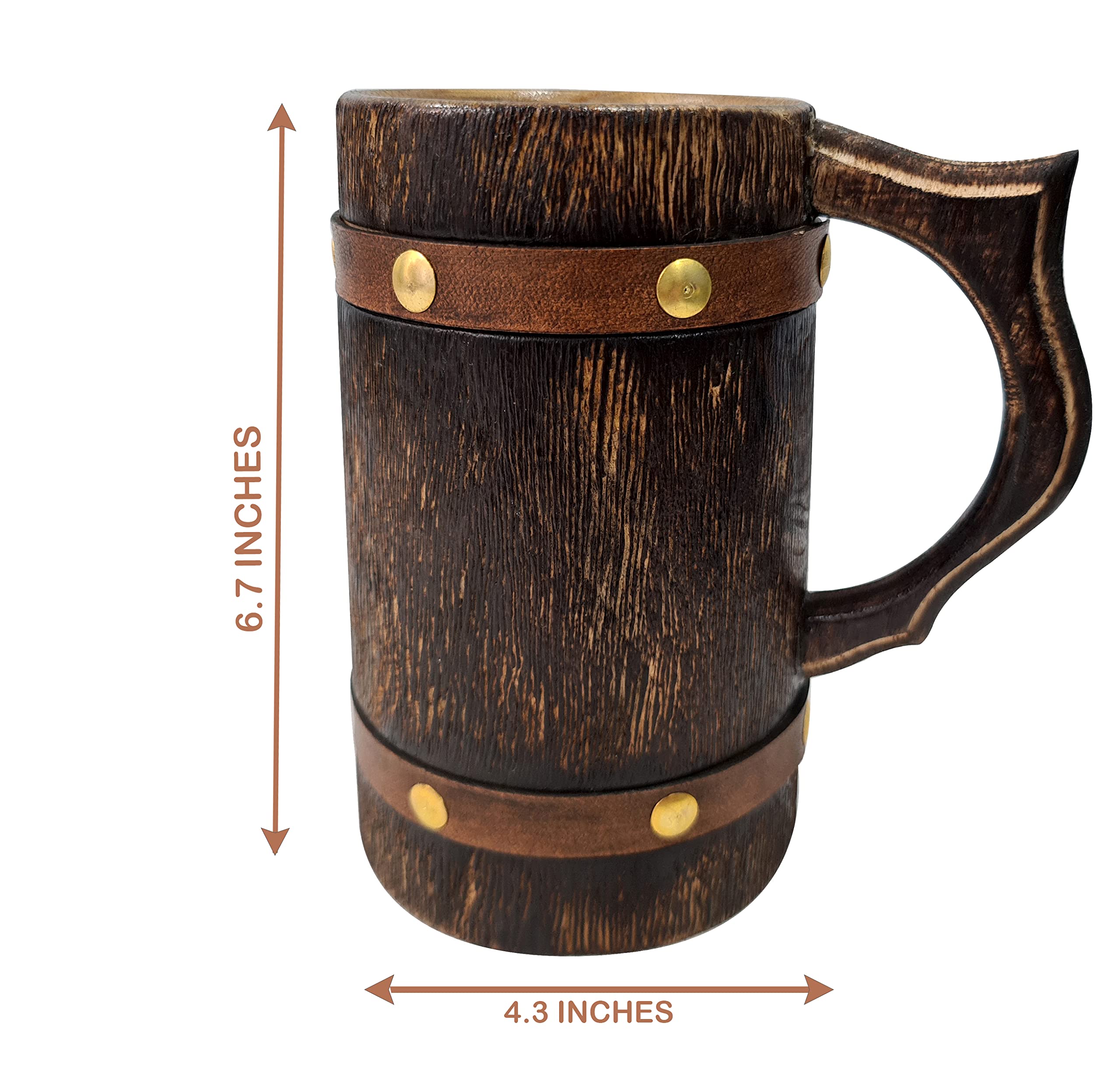 collectiblesBuy Medieval Inspired Antique Wooden Beer Mug Wood Tankard Coffee Stein Groomsmen Gift Idea Eco- Friendly Custum Wooden Cup