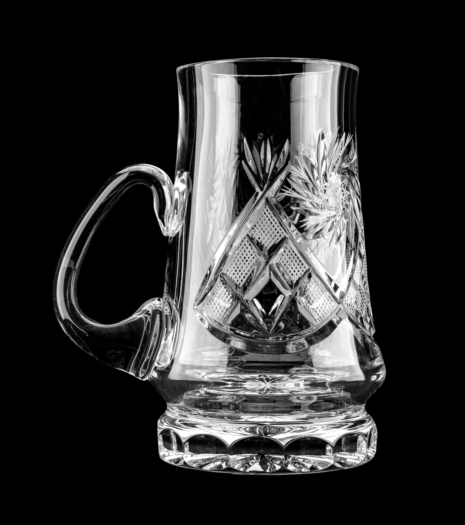 Russian Cut Crystal Beer Mug 22 oz