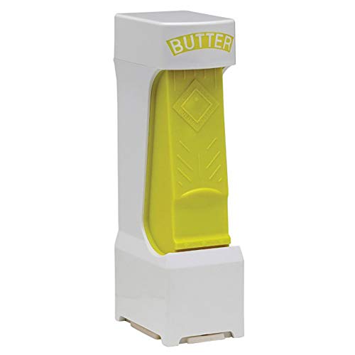 Tao Xiong Simple One Click Stick Butter Cheese Cutter - Butter Dispenser to Store Butter for Making Bread, Cakes, Cookies (Yellow)