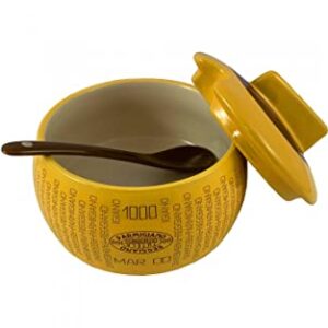 Parmigiano - Reggiano- Pottery Cheese Container with small spoon