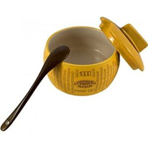 Parmigiano - Reggiano- Pottery Cheese Container with small spoon