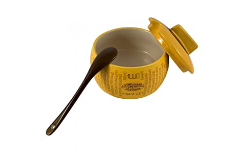 Parmigiano - Reggiano- Pottery Cheese Container with small spoon