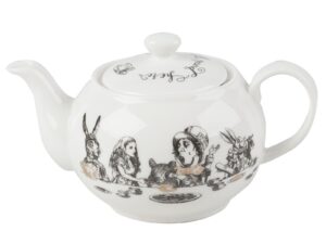v&a alice in wonderland mini teapot, 450 ml, white