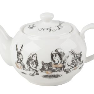 V&A Alice in Wonderland Mini Teapot, 450 ml, White