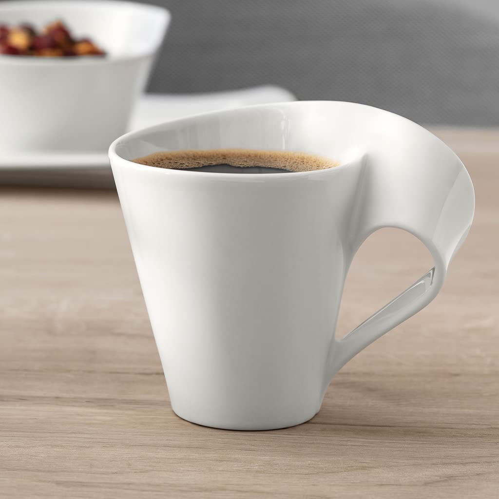 Villeroy & Boch New Wave Porcelain Cafe Mug, 1 Count (Pack of 1), White