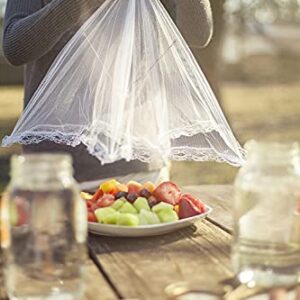 Mesh Outdoor Food Cover Tents (6 pack): Collapsible Umbrella Tents for Picnics, BBQ, Camping & Outdoor Cooking; Pop Up Screen Net & Plate Protector; Shields Food Plates & Glasses From Flies, Bugs