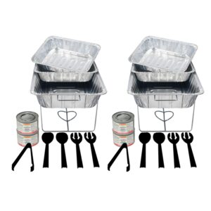 party essentials upk-22 22 piece party serving kit, includes chafing kits, methanol fuel and serving utensils