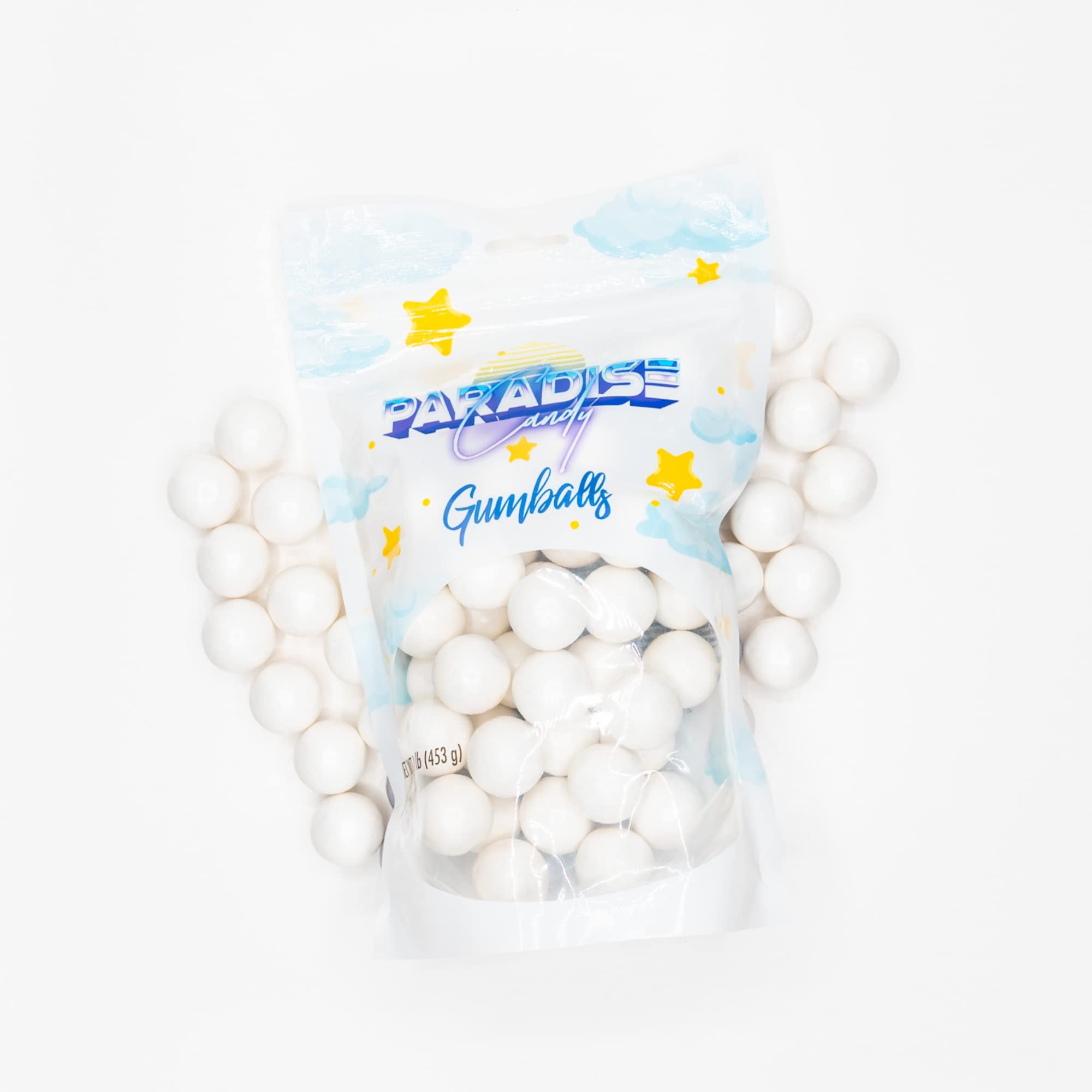 White Gumballs - White Candy For Baby Shower Candy - White Candy For Gender Reveal - White Candy For Birthday Party - White Candy For Candy Buffet - White Candy For Candy Table - White Gumball for Baby Shower, Gender Reveal, Birthday Party, Candy Buffet,