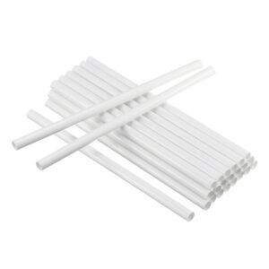 24 pieces plastic white cake dowel rods for tiered cake construction and stacking (0.4 inch diameter 12 inch length)