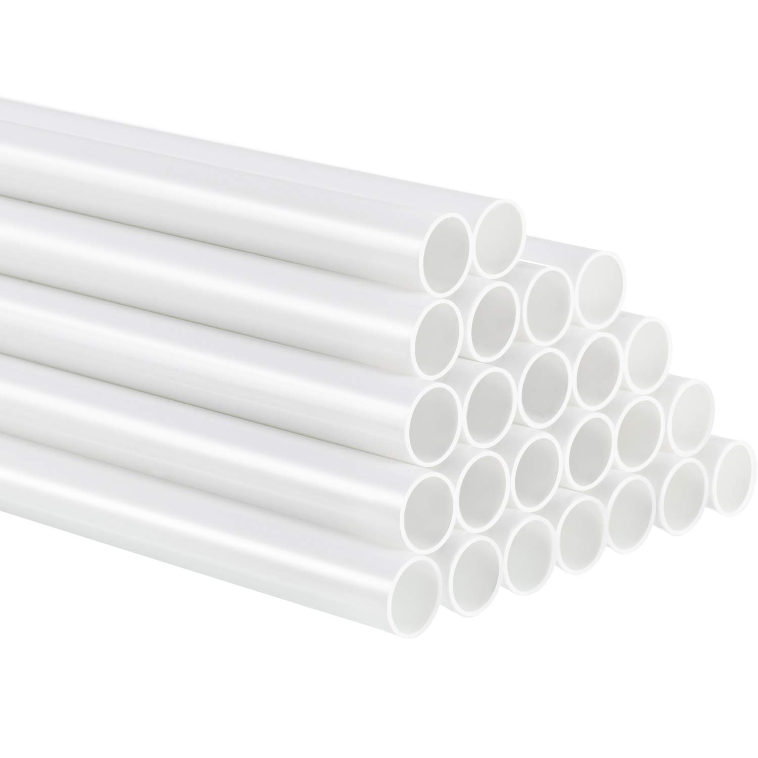 24 Pieces Plastic White Cake Dowel Rods for Tiered Cake Construction and Stacking (0.4 Inch Diameter 12 Inch Length)