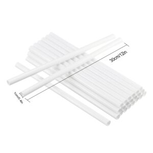 24 Pieces Plastic White Cake Dowel Rods for Tiered Cake Construction and Stacking (0.4 Inch Diameter 12 Inch Length)