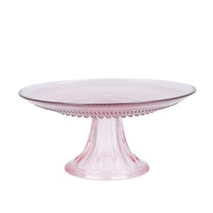 fortessa jupiter vintage glassware collection, 1 count (pack of 1), pink,juppk.cake.08