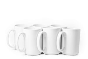 amuse- professional grade stoneware mug- sublimation series- set of 6 (15 oz)