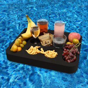 ramieyoo floating drink holder,refreshment table tray for pool beach party or hot tub float loung-versatile & portable serving bar