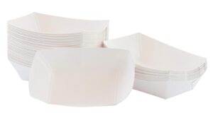 ja kitchens mini white paper food tray - 250 pieces 1/4 pound tray