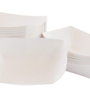 JA Kitchens Mini White Paper Food Tray - 250 Pieces 1/4 Pound Tray