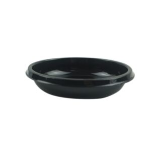 100 pcs Mini 3.11"x3.11" Dipping Sauce Dishes, Plastic Disposable Round Black Soy Sauce Plate Set, Condiment Serving tray, Seasoning Platter, Appetizer Bowel -for Sushi Mustard Vinegar Soy BBQ Ketchup