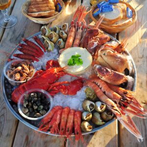 Maverick Unity Shrimp Cocktail Serving Dish and Bowl With Ice - Elegant and Large Platter for Seafood, Oysters, Crawfish, Veggies, Fruits, Salads.