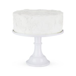 twine melamine cake stand, cupcake display home decor food and dessert serving accessory, 11.5 x 8 inches, white, set of 1