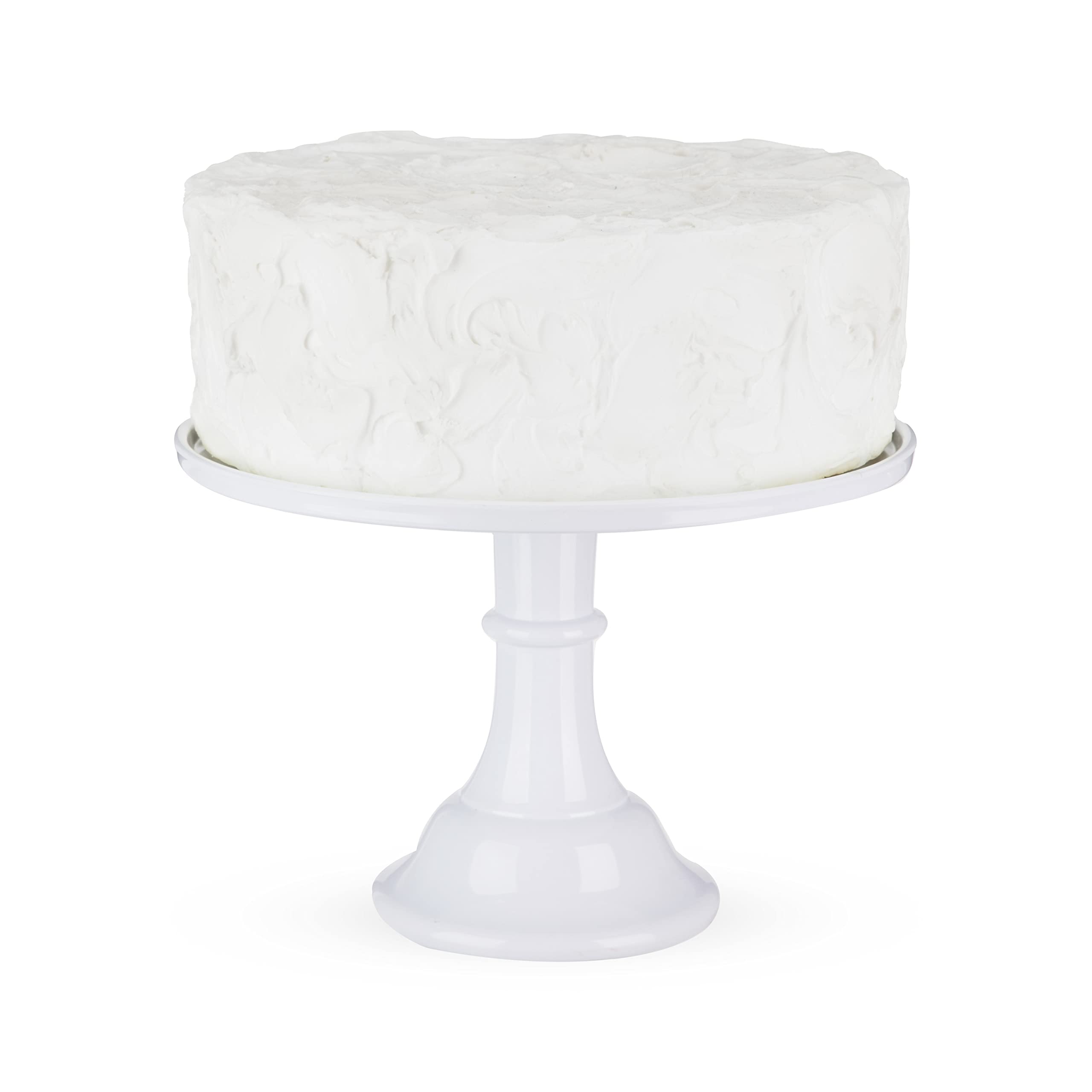 Twine Melamine Cake Stand, Cupcake Display Home Decor Food and Dessert Serving Accessory, 11.5 x 8 Inches, White, Set of 1