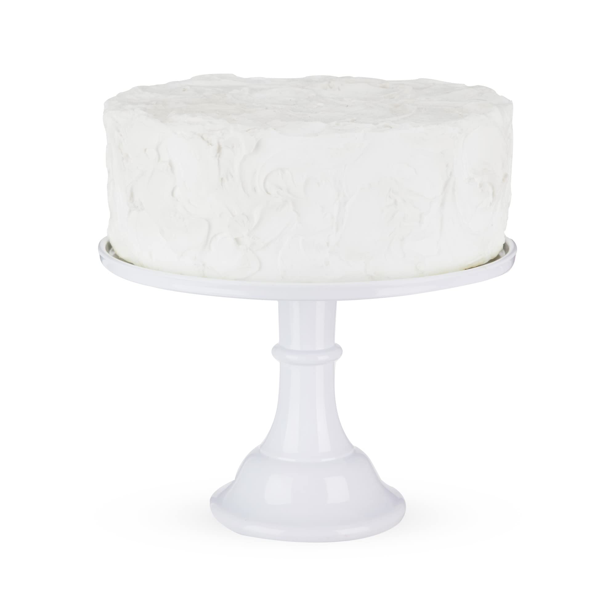 Twine Melamine Cake Stand, Cupcake Display Home Decor Food and Dessert Serving Accessory, 11.5 x 8 Inches, White, Set of 1