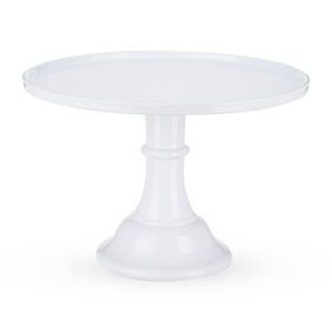 Twine Melamine Cake Stand, Cupcake Display Home Decor Food and Dessert Serving Accessory, 11.5 x 8 Inches, White, Set of 1