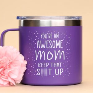 mom birthday gifts from daughter son husband mother day gift for mom grandma wife best mom ever gifts birthday gifts for women funny unique travel coffee mug mom tumbler cup gift for mother in law