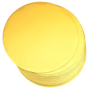 qiqee 6 inch gold cake boards round 40-packs circles rounds base food-grade cardboard cake plate(thinner but stronger)
