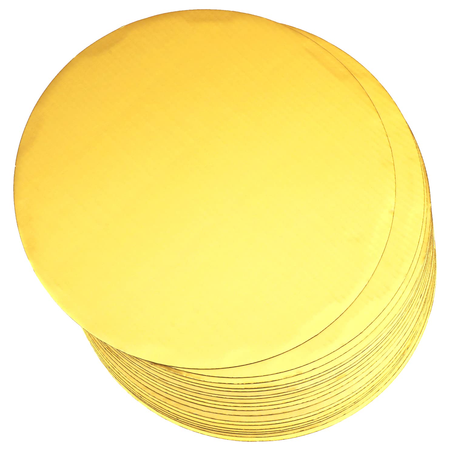 qiqee 6 Inch Gold Cake Boards Round 40-Packs Circles Rounds Base Food-Grade Cardboard Cake Plate(Thinner But Stronger)