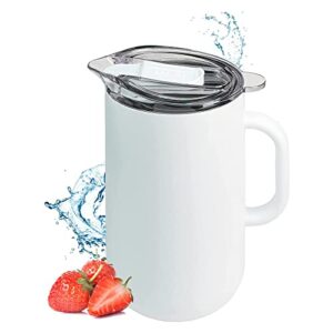 served i premium pitcher (2l) - keep drinks cold or hot for hours with our vacuum-insulated, double walled, copper lined stainless steel pitcher