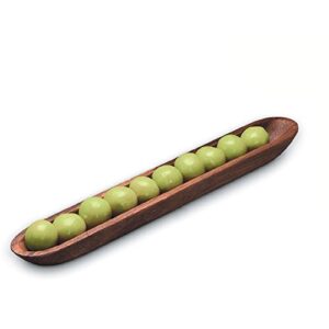 ironwood gourmet olive canoe, 1 x 1.75 x 16 inches, brown