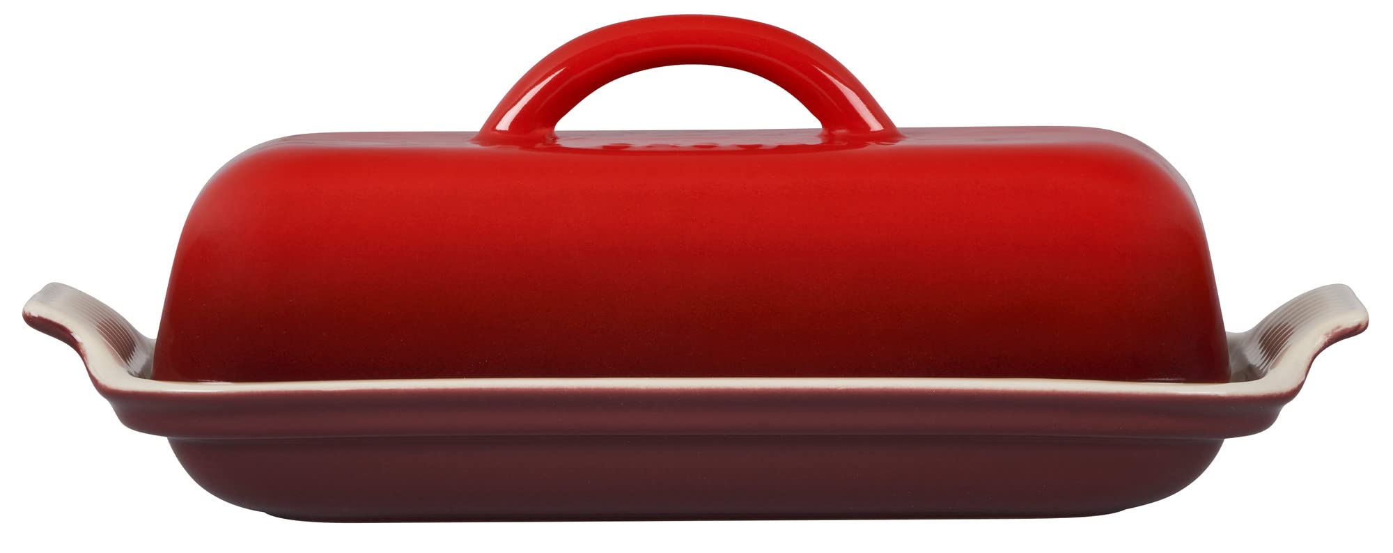 Le Creuset Stoneware Heritage Butter Dish, Cerise