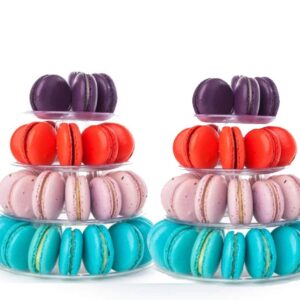 Candora 2Pcs 4-Storey Macaron Display Stand Cake Stand Macaron Tower