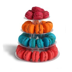 Candora 2Pcs 4-Storey Macaron Display Stand Cake Stand Macaron Tower