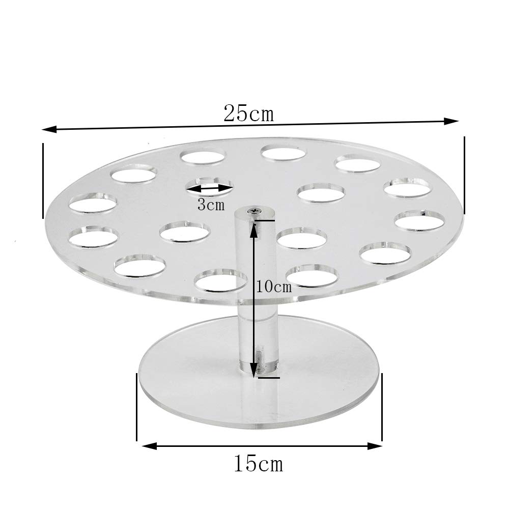 HMROVOOM Ice Cream Cone Holder,16 Holes Ice Cream Cone Holder Stand,Cotton Candy Cones Holder,Acrylic Cone Holder,Cone Holder Stand,Acrylic Ice Cream Cone Stand Holder