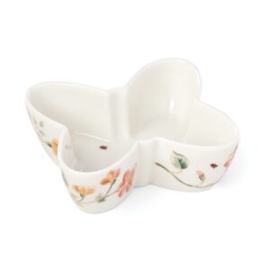 lenox 885606 butterfly meadow butterfly-shaped bowl, white