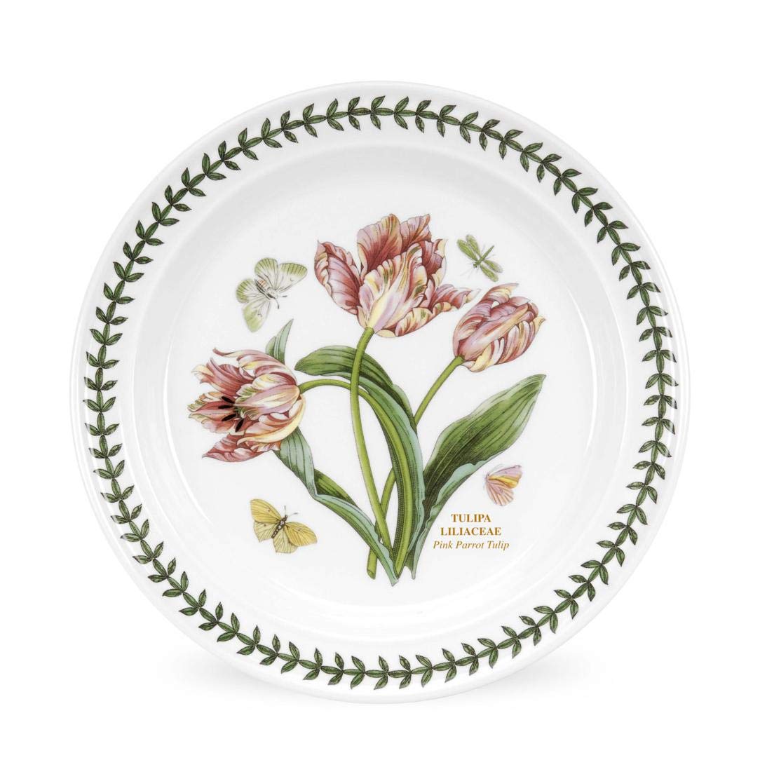 Portmeirion Botanic Garden Salad Plate | Set of 6 Salad Plates | Assorted Floral Motifs | Dishwasher, Microwave, & Oven Safe | 8.5 Inch | Made in England