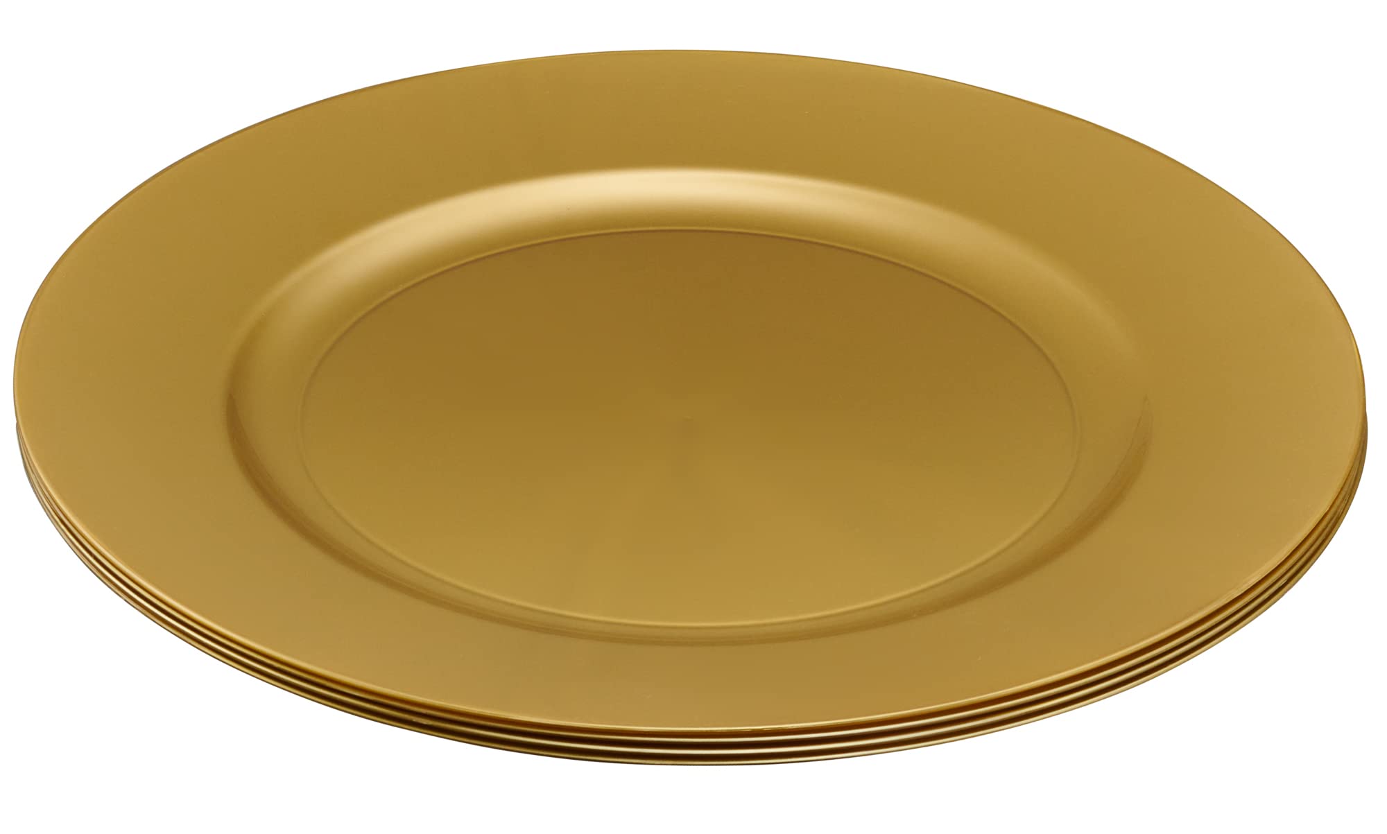 ELEGANT DISPOSABLES 13'' Party Chargers Large Plates & Platters Great for Elegant Party's Weddings Tableware Great for Serving dish Gold Pack of 12