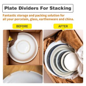 Imncya Plate Separators Storage, Set Of 60 And 3 Different Size, Thick and Premium Soft Felt Plate Dividers For China/Dish/Coffee Saucers Protecting and Stacking - Grey