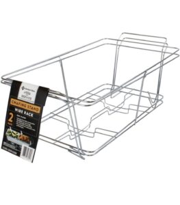 mm’s buffet chafer, food warmer rack, chrome wire rack, chafing rack. full size set of 4